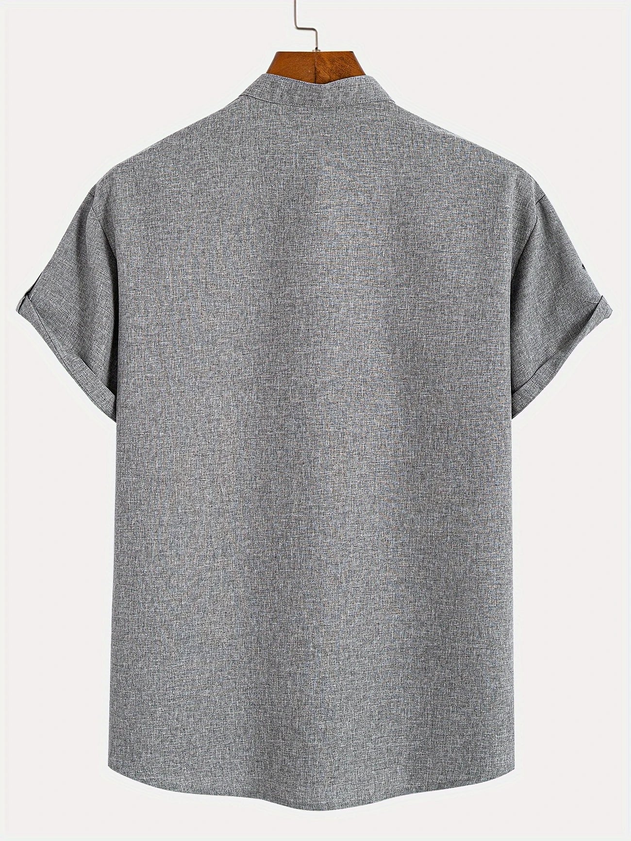 Men’s Kurzarm Stehkragenhemd | Elegant & Leicht