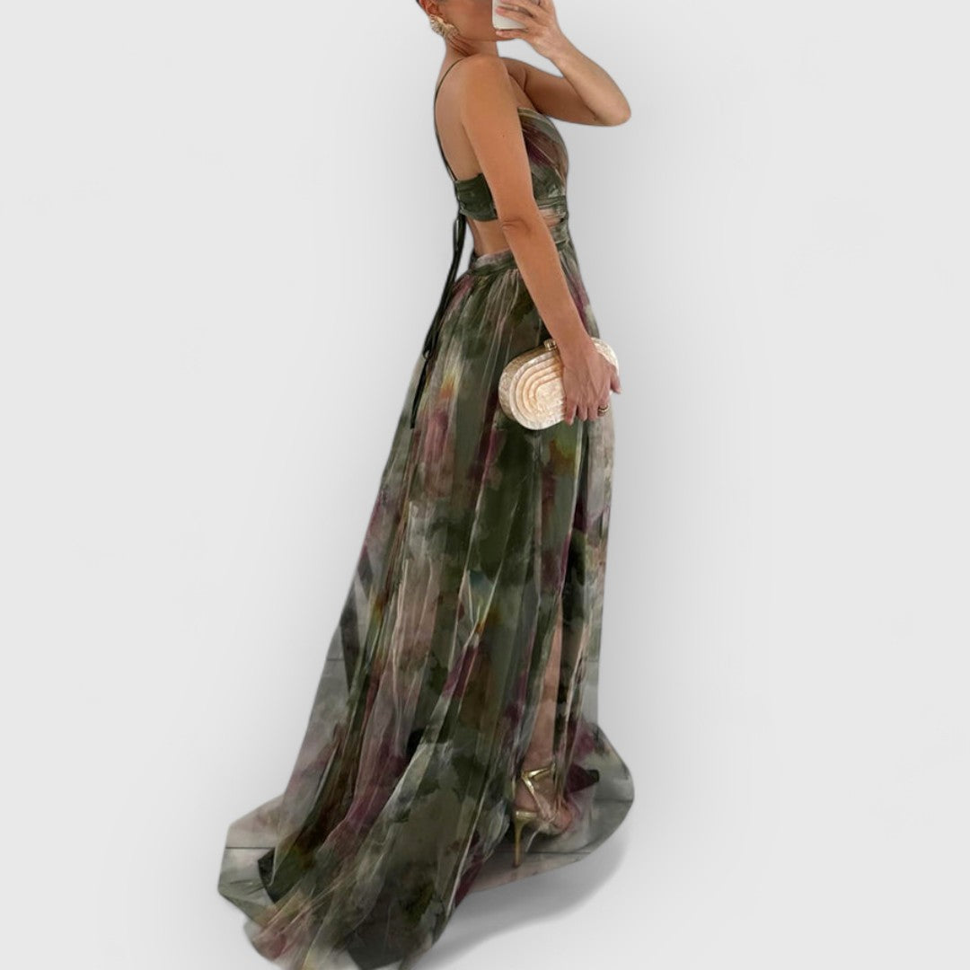Malea | Fließendes Maxikleid Mit Blumenmuster