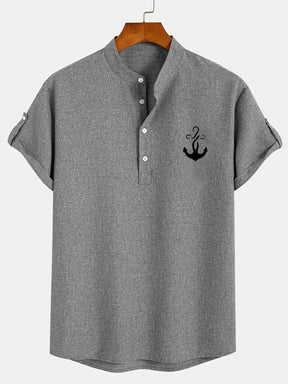 Men’s Kurzarm Stehkragenhemd | Elegant & Leicht