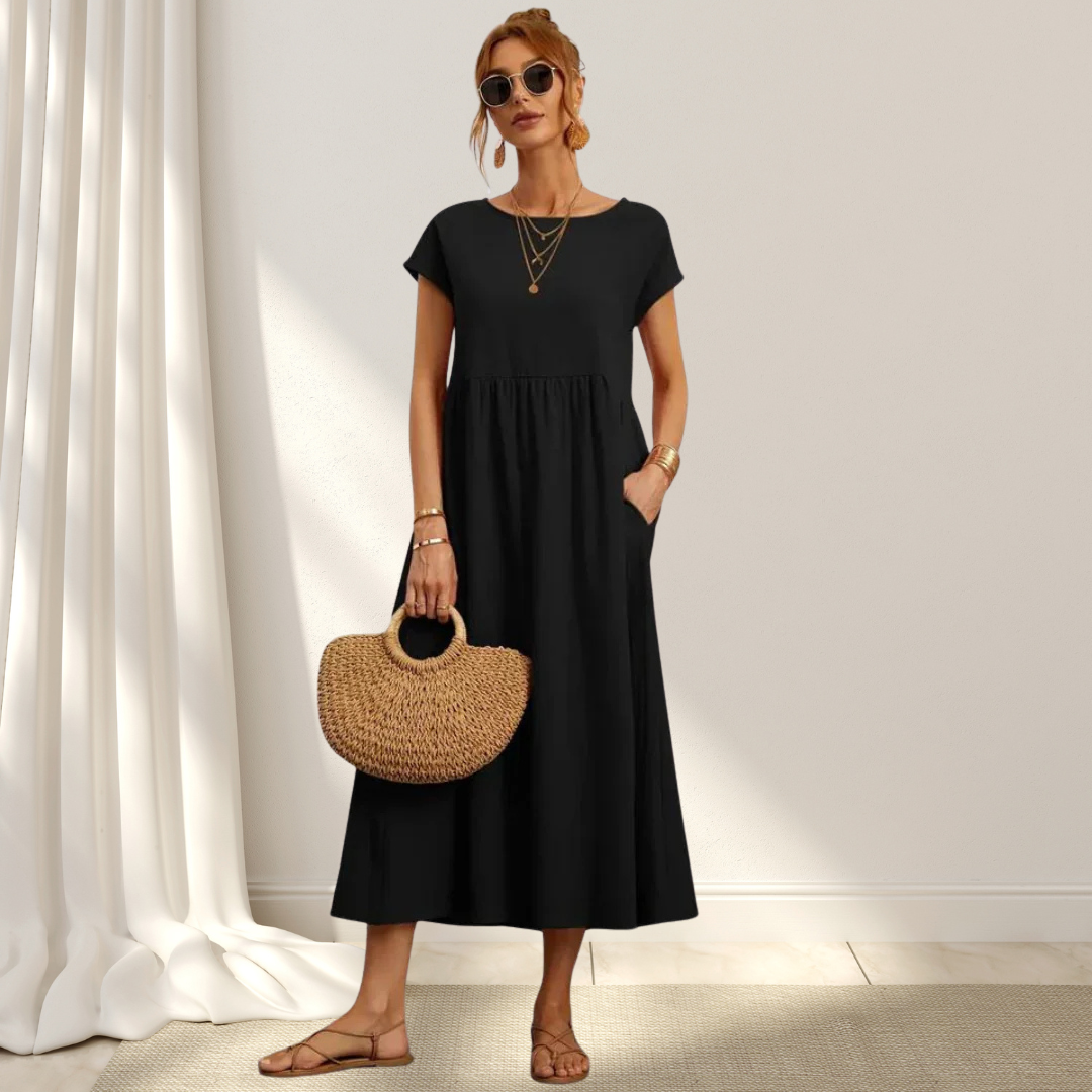 Zara | Luftiges Midikleid Aus Baumwollmix