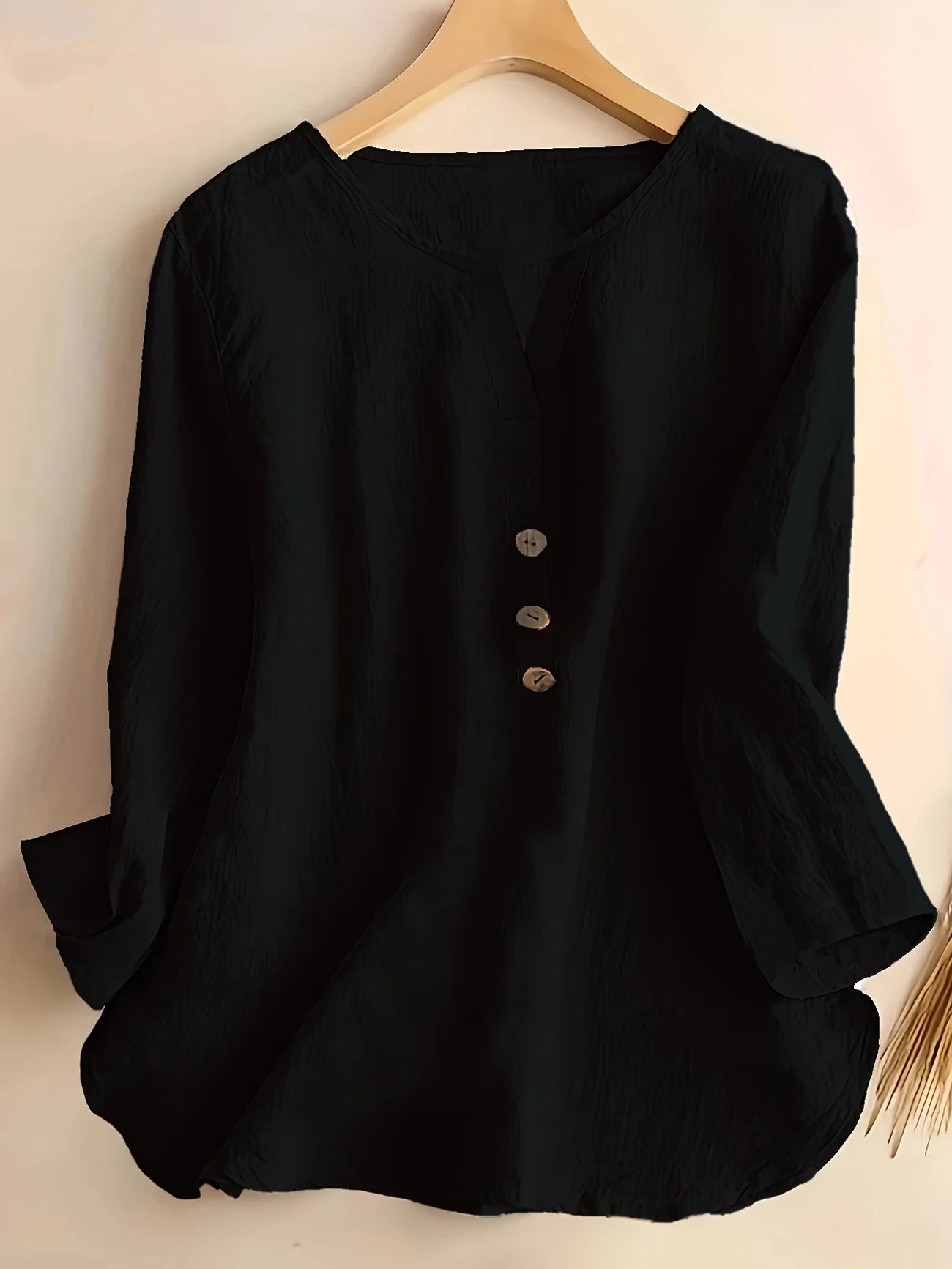 Women’s Lässige Elegante Bluse | Baumwoll-Leinen