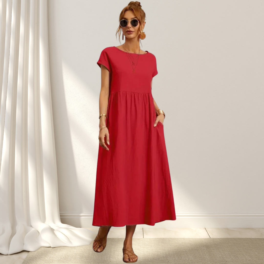 Zara | Luftiges Midikleid Aus Baumwollmix