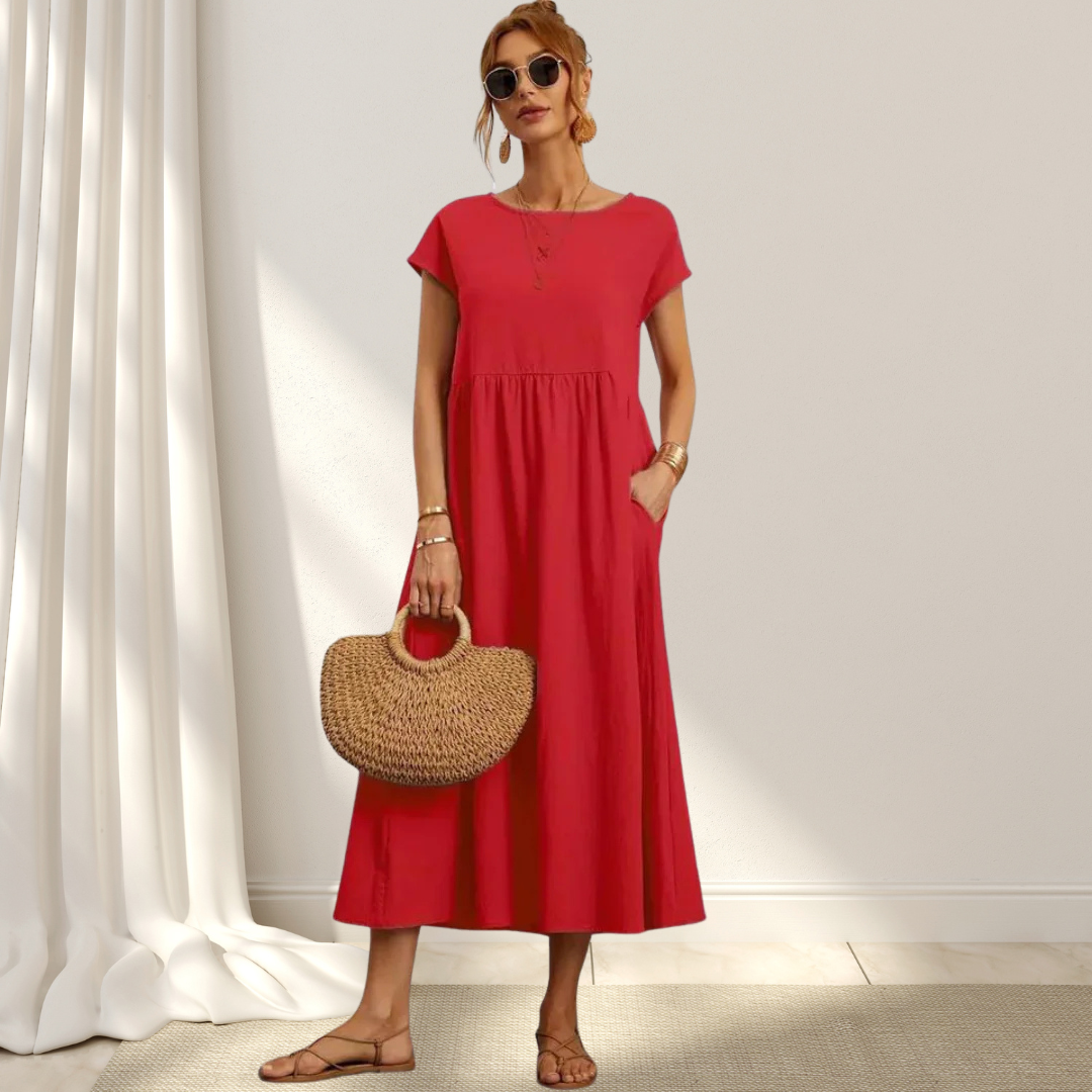 Zara | Luftiges Midikleid Aus Baumwollmix