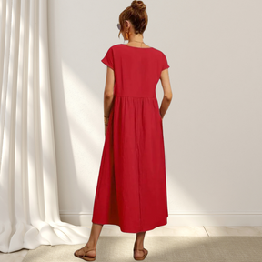 Zara | Luftiges Midikleid Aus Baumwollmix