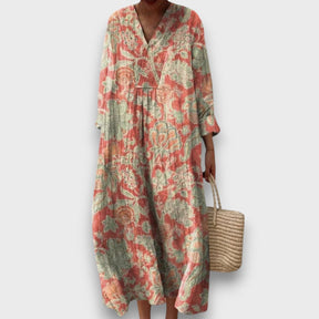 Damen Midikleid Mit Floralem Vintage-Muster | Boho