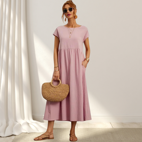 Zara | Luftiges Midikleid Aus Baumwollmix