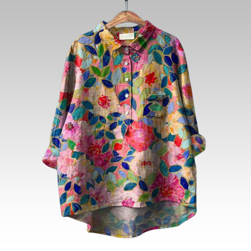Nelly | Klassische Blumenbluse für Damen