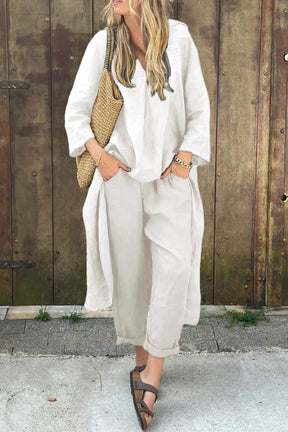 Frauen Elegantes Zweiteiliges Sommer Set | Leicht & Vielseitig