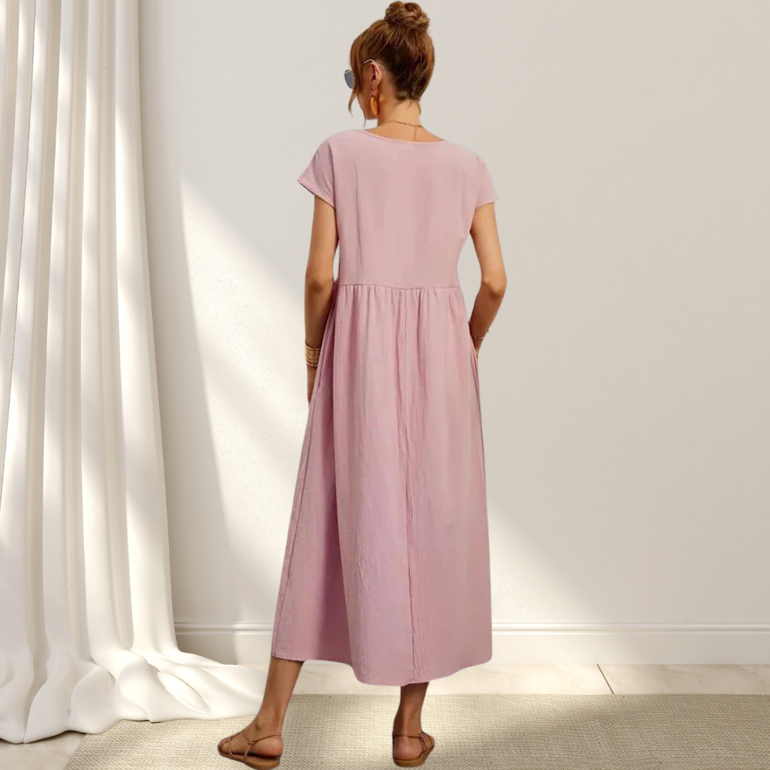 Zara | Luftiges Midikleid Aus Baumwollmix