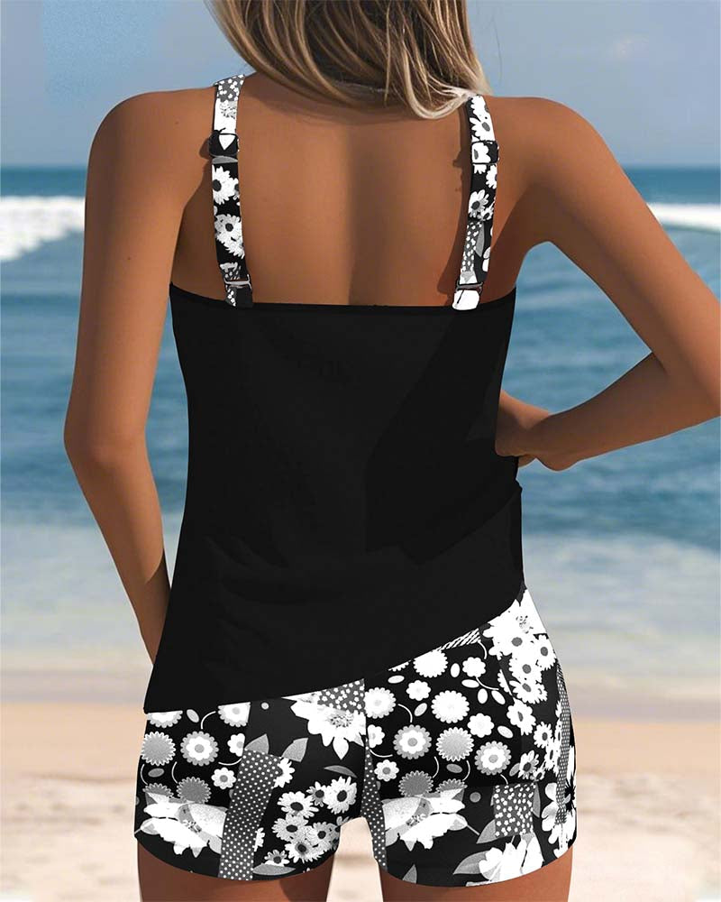 Damen Modisches Tankini Set | Zweiteilig