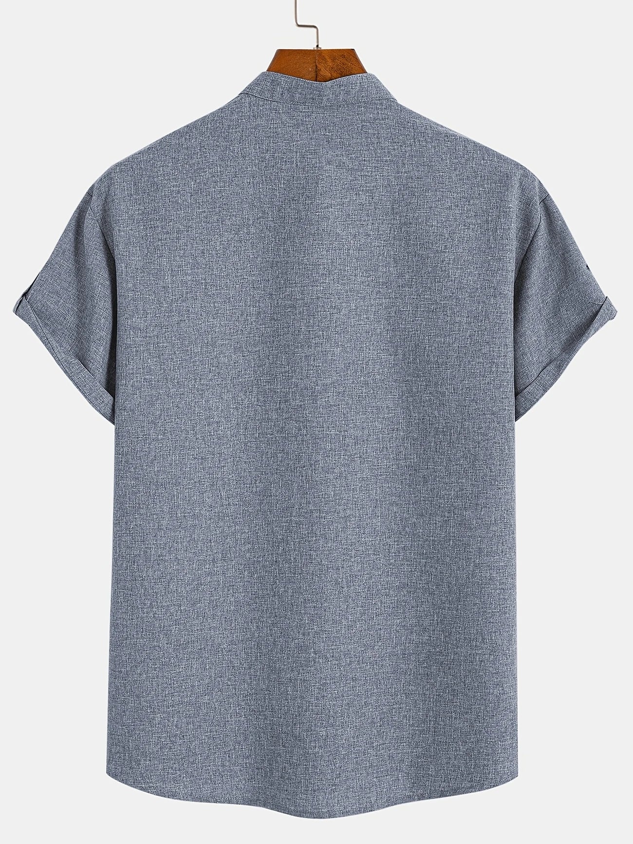 Men’s Kurzarm Stehkragenhemd | Elegant & Leicht