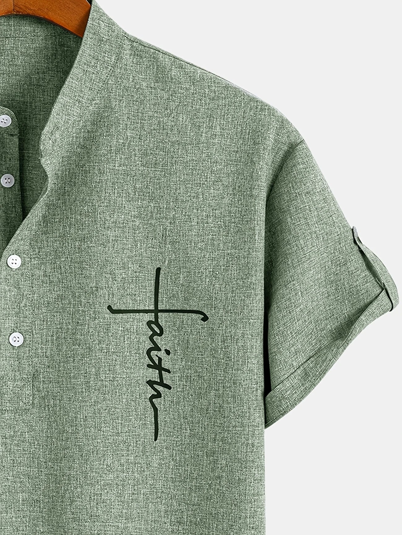 Men’s Kurzarm Stehkragenhemd | Elegant & Leicht