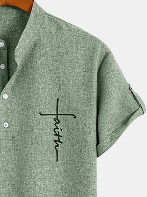 Men’s Kurzarm Stehkragenhemd | Elegant & Leicht