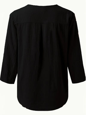 Women’s Lässige Elegante Bluse | Baumwoll-Leinen