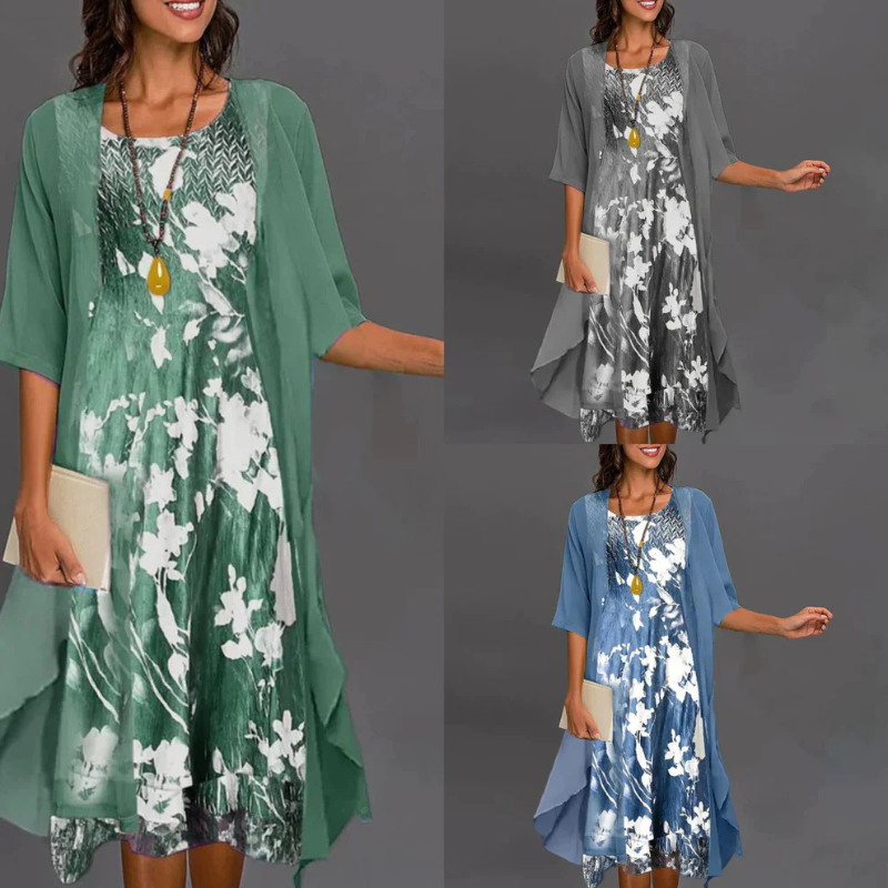 Fiorella | Elegantes Blumenkleid mit Blazer