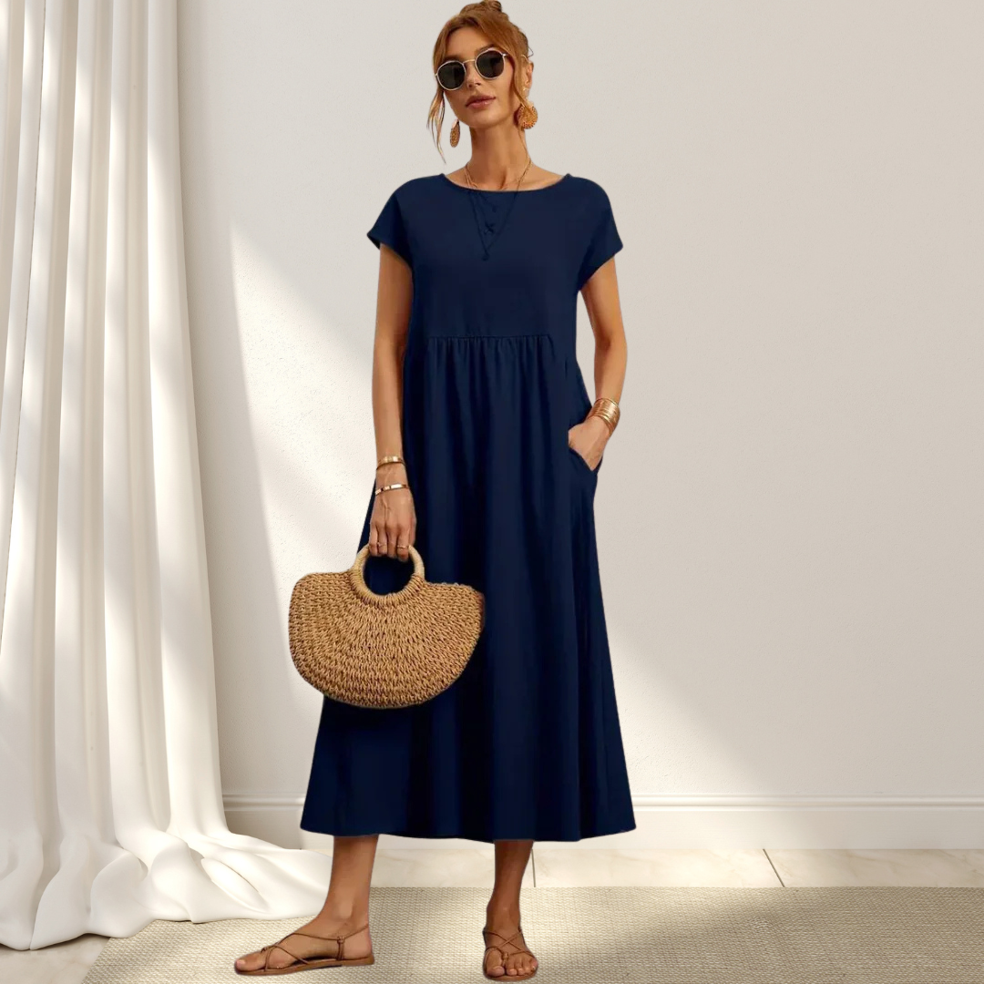 Zara | Luftiges Midikleid Aus Baumwollmix