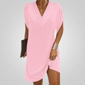 Damen Elegantes Fließendes Kleid | V-Ausschnitt