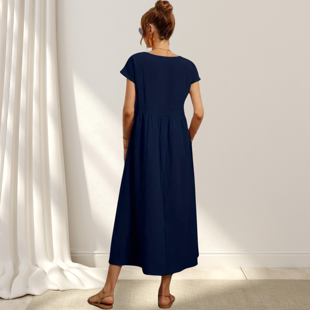 Zara | Luftiges Midikleid Aus Baumwollmix