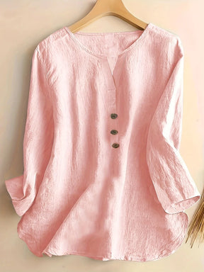 Women’s Lässige Elegante Bluse | Baumwoll-Leinen