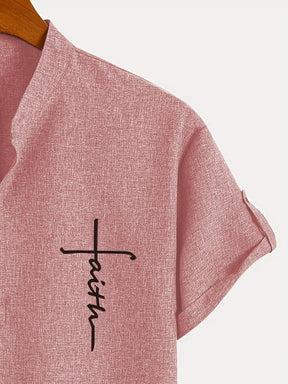 Men’s Kurzarm Stehkragenhemd | Elegant & Leicht