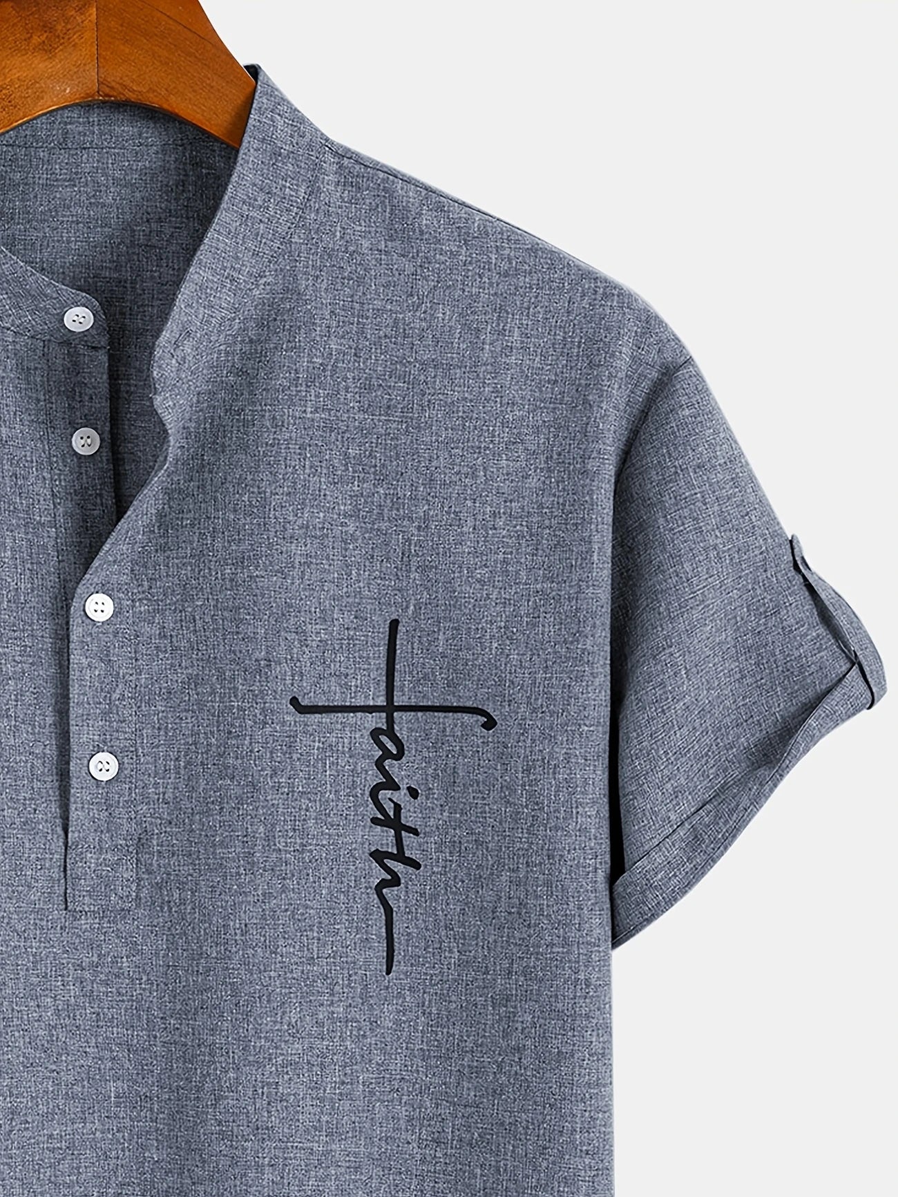 Men’s Kurzarm Stehkragenhemd | Elegant & Leicht