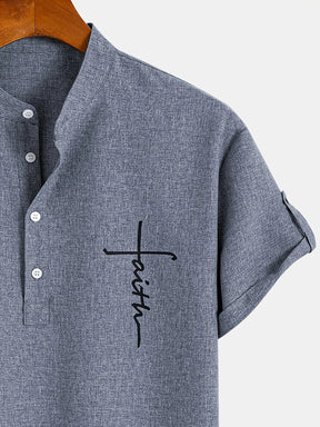 Men’s Kurzarm Stehkragenhemd | Elegant & Leicht