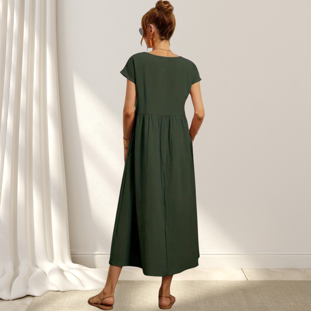 Zara | Luftiges Midikleid Aus Baumwollmix