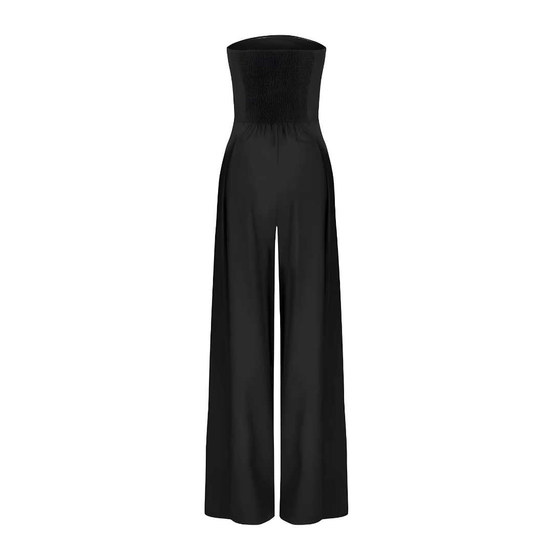 Damen Eleganter Trägerloser Jumpsuit | Weitbeiniger Schnitt