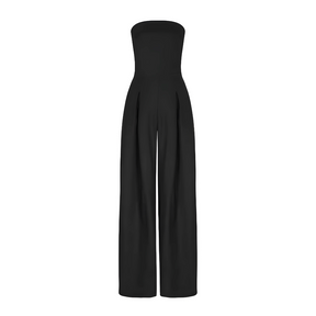Damen Eleganter Trägerloser Jumpsuit | Weitbeiniger Schnitt