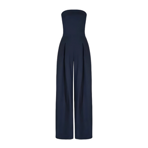 Damen Eleganter Trägerloser Jumpsuit | Weitbeiniger Schnitt