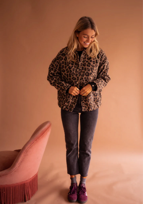 Leona | Bequeme Leopard-Bomberjacke für Alltag und Freizeit