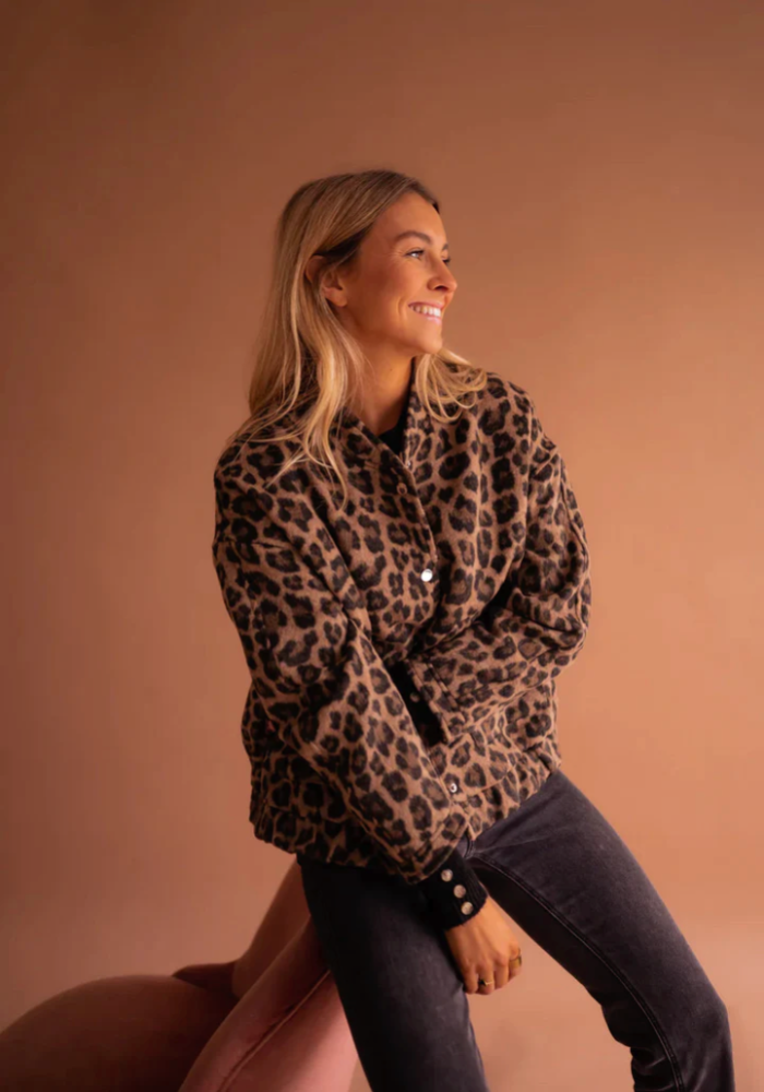 Leona | Bequeme Leopard-Bomberjacke für Alltag und Freizeit