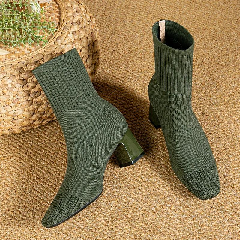 Riza | Elegante Sock Boots Mit Absatz