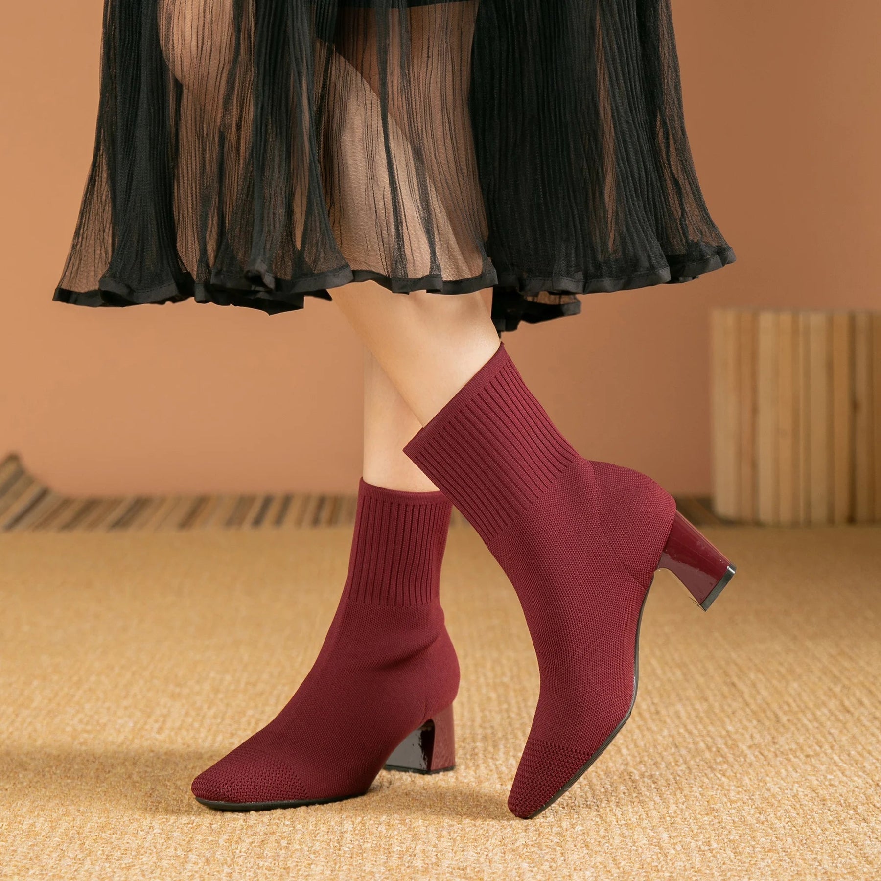 Riza | Elegante Sock Boots Mit Absatz