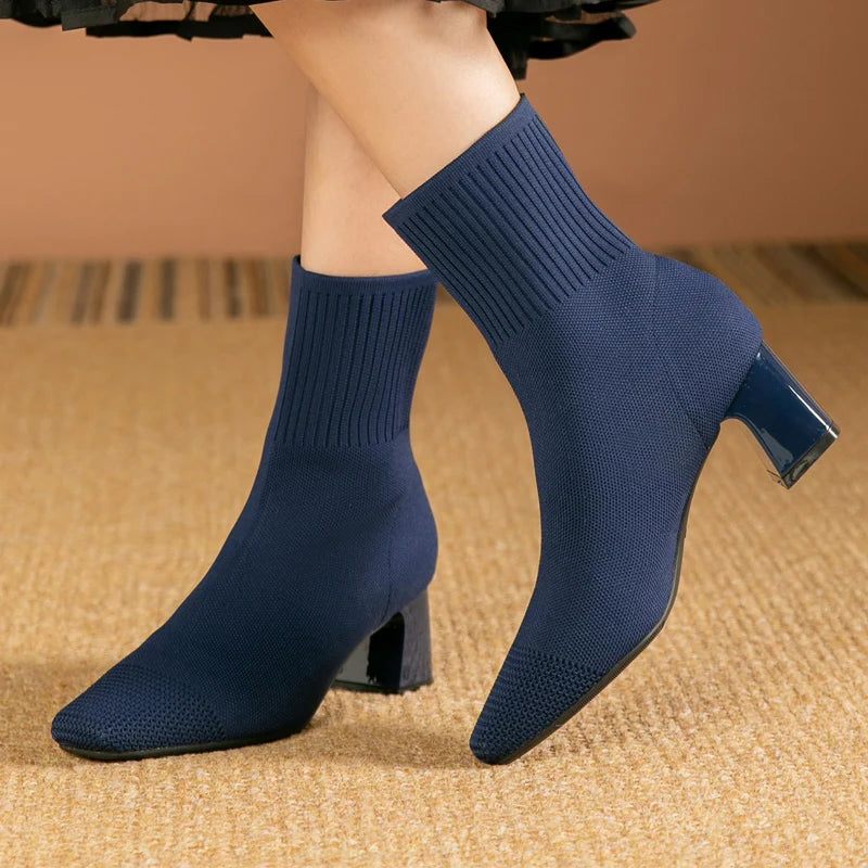 Riza | Elegante Sock Boots Mit Absatz