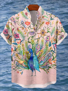 Herren Kreatives Patchwork Hemd | Kurzarm