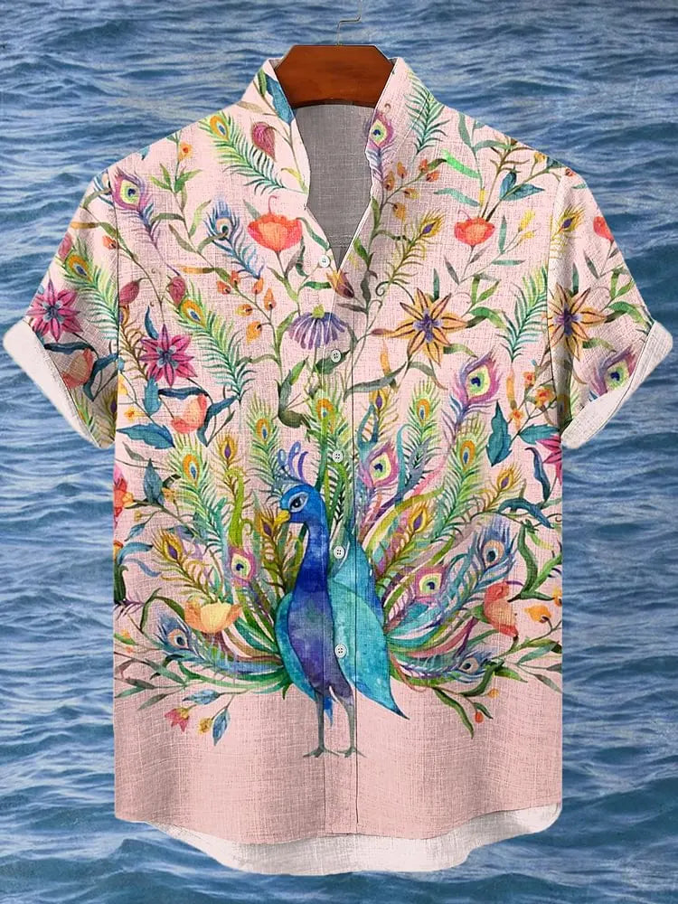 Herren Kreatives Patchwork Hemd | Kurzarm