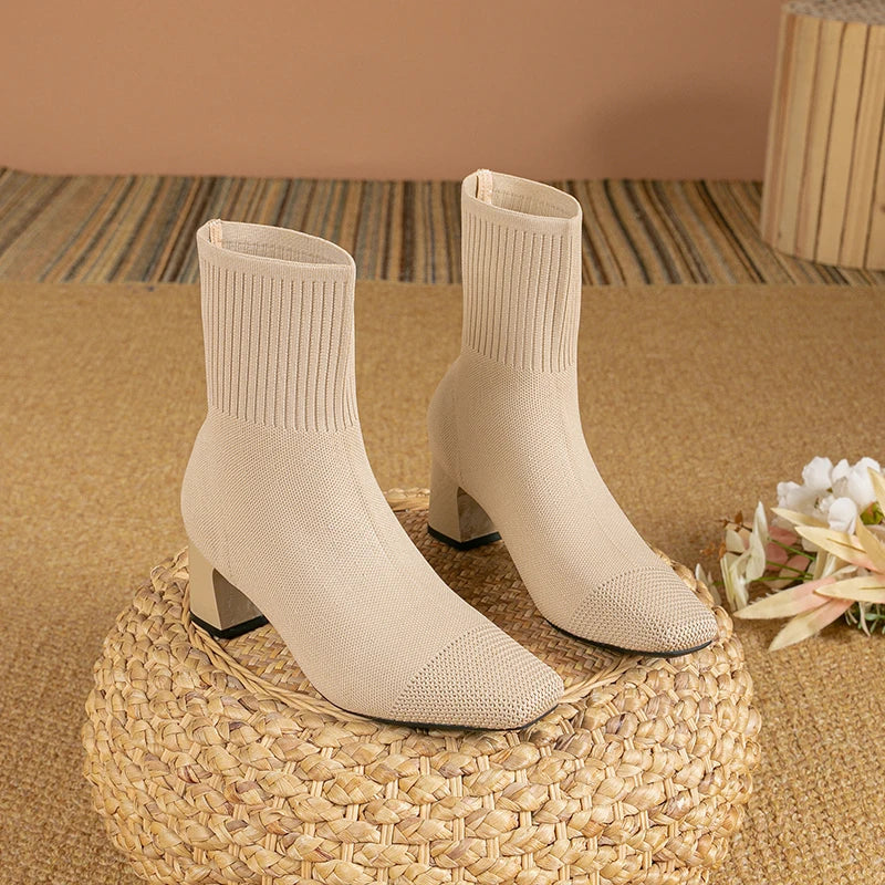 Riza | Elegante Sock Boots Mit Absatz