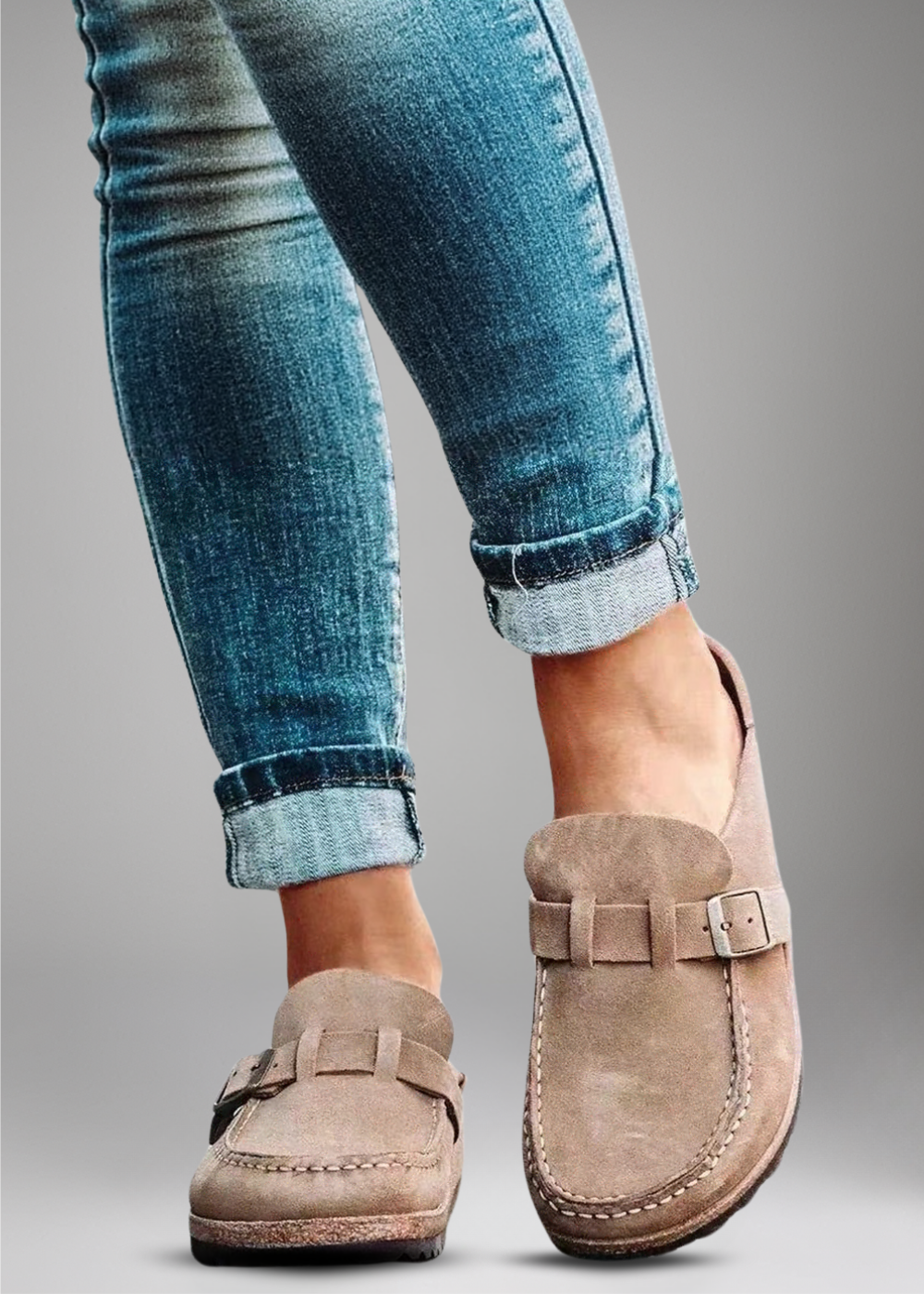 Shaira Mules | Wildleder-Optik Mit Schnalle