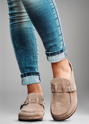 Shaira Mules | Wildleder-Optik Mit Schnalle