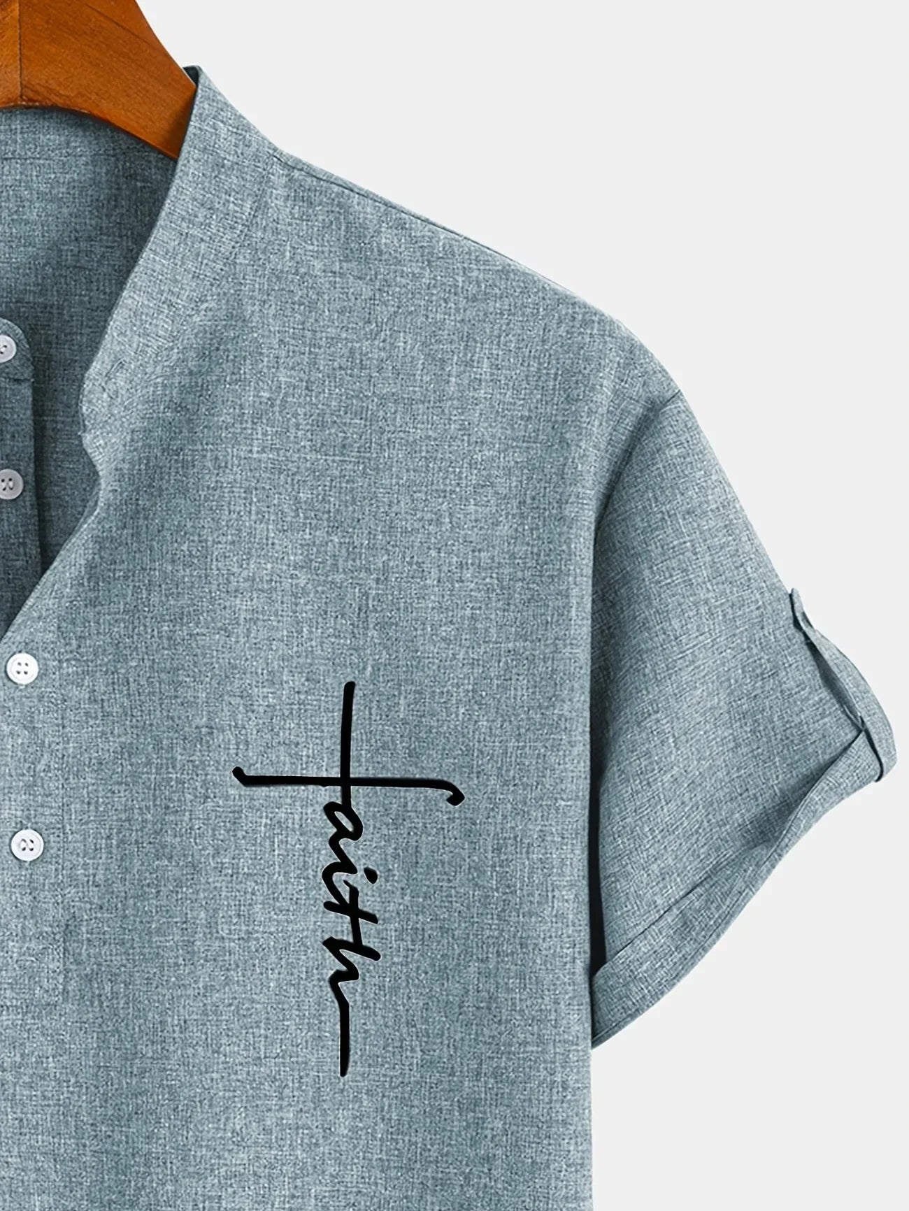 Men’s Kurzarm Stehkragenhemd | Elegant & Leicht