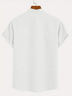 Men’s Kurzarm Stehkragenhemd | Elegant & Leicht