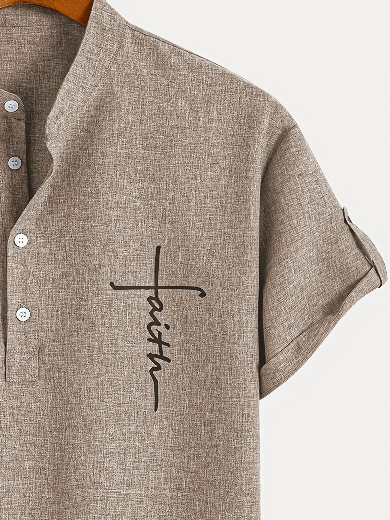 Men’s Kurzarm Stehkragenhemd | Elegant & Leicht