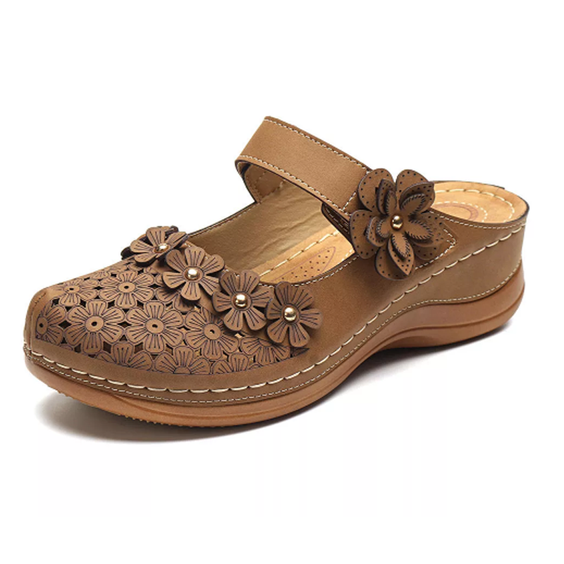 Bequeme | Blumen Slip-On Keilsandale