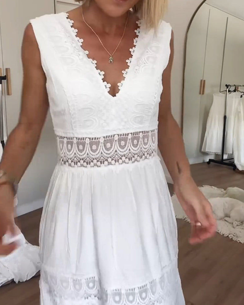 Nimfa | Boho-Midikleid Mit Häkelspitze Für Sommerliche Eleganz