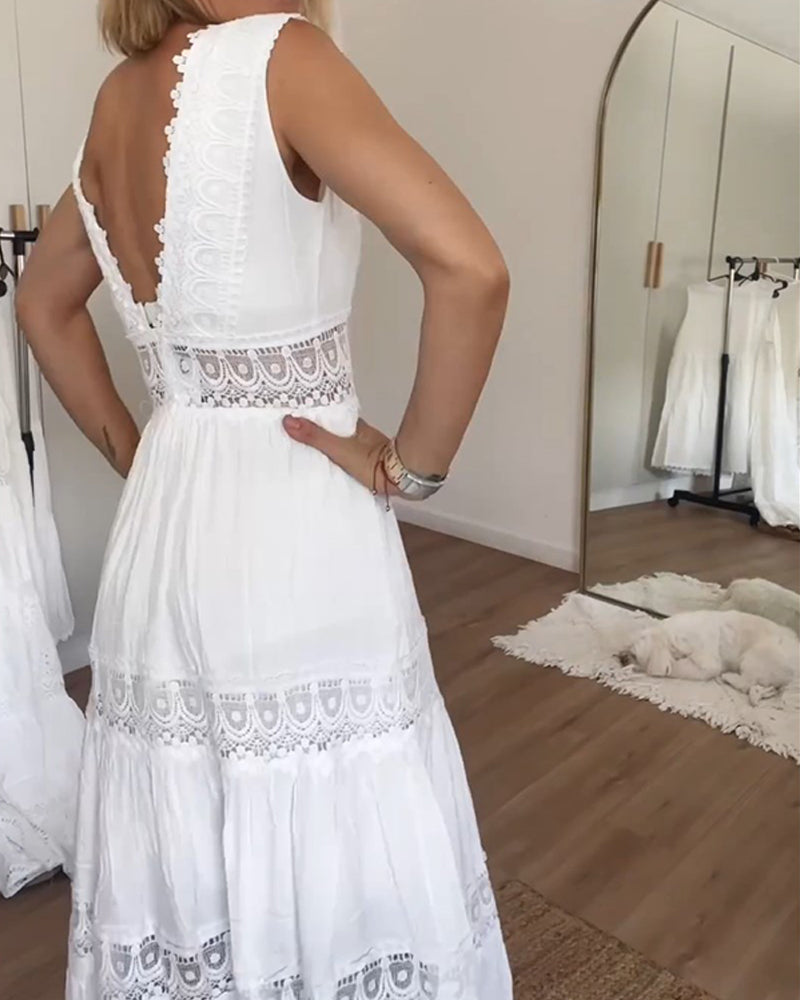 Nimfa | Boho-Midikleid Mit Häkelspitze Für Sommerliche Eleganz