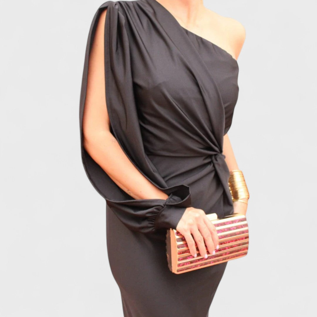 Damen Elegantes Schulterfreies Kleid | Maxi