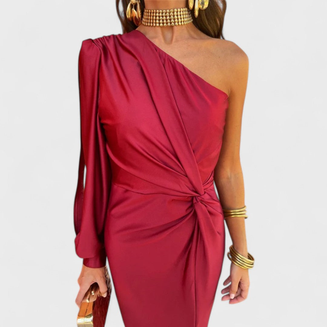 Damen Elegantes Schulterfreies Kleid | Maxi