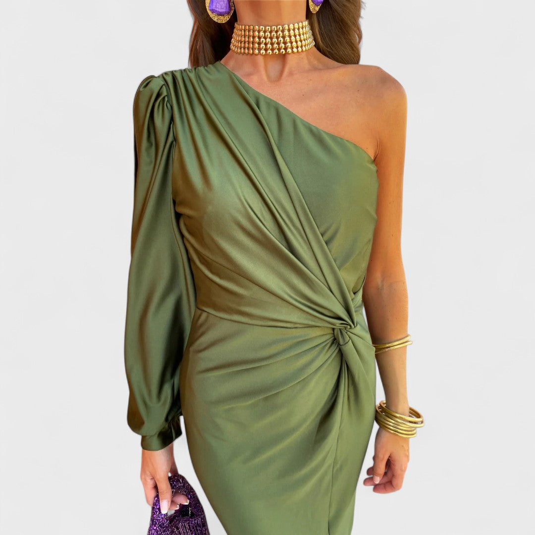 Damen Elegantes Schulterfreies Kleid | Maxi