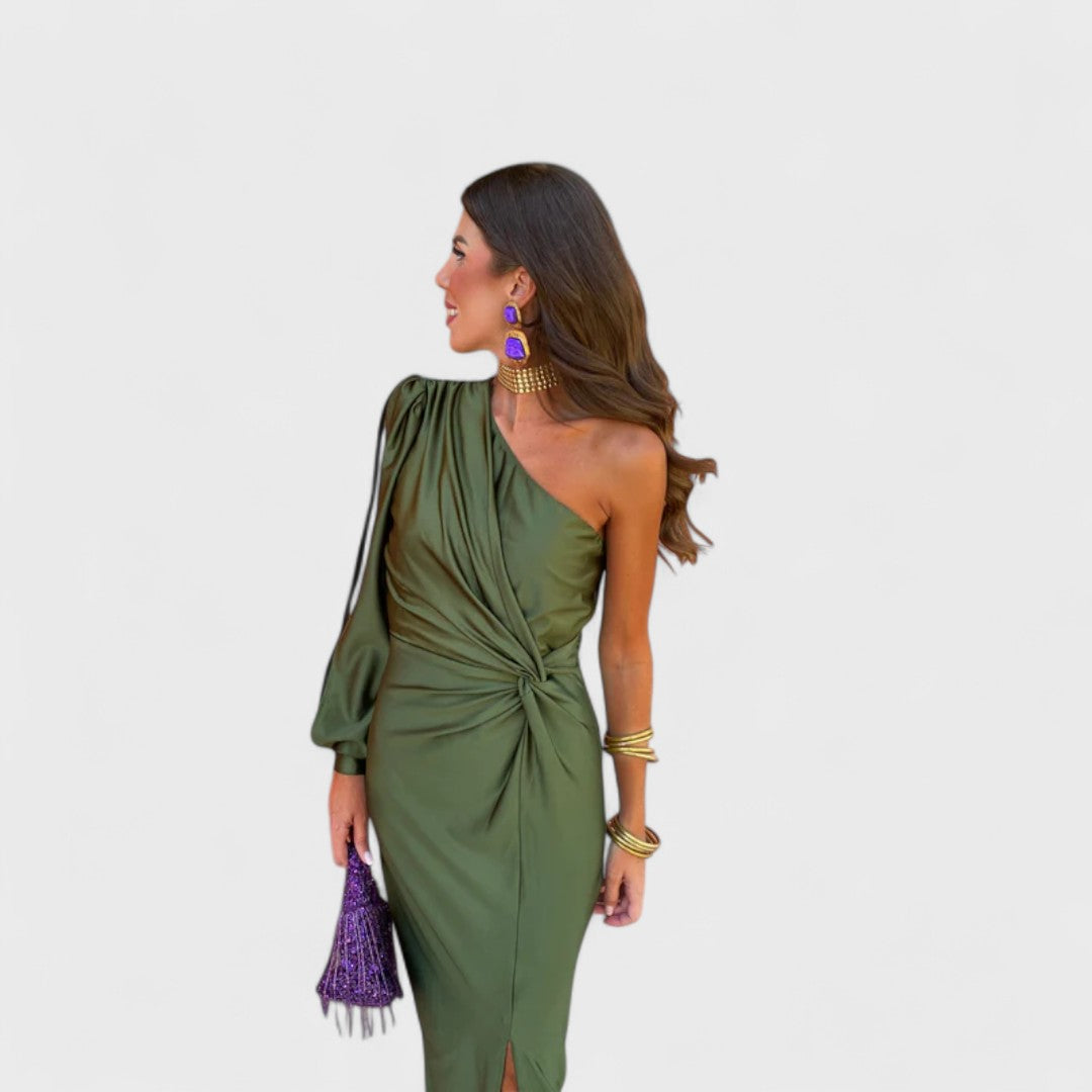 Damen Elegantes Schulterfreies Kleid | Maxi